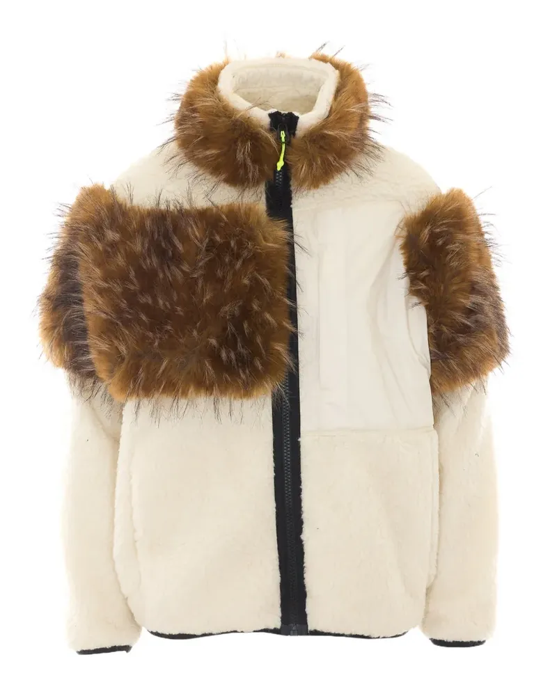 Jet Set Axi Jacke mit Faux Fur - Weiß Weiß