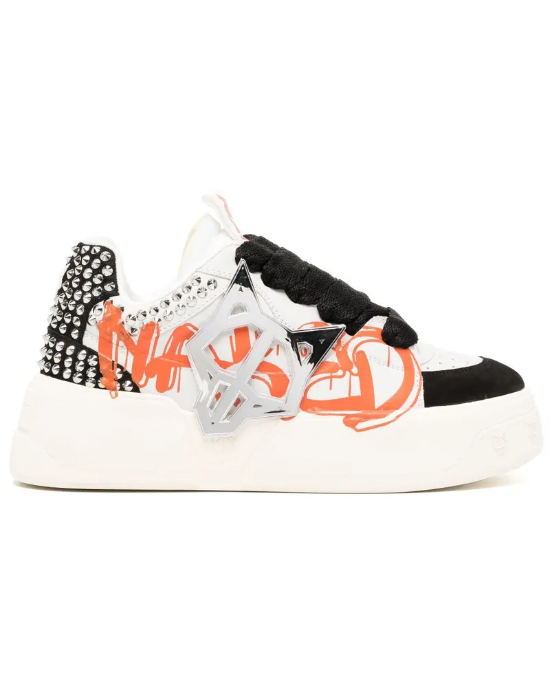 Naked Wolfe Kosa Graffiti Sneakers - Weiß Weiß