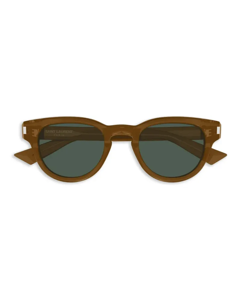 Saint Laurent Sonnenbrille mit rundem Gestell - Braun Braun
