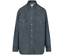 Langärmeliges Jeanshemd - Blau