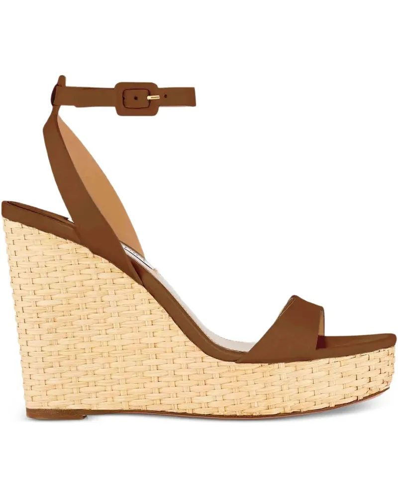 Aquazzura Sunseeker Wedge-Sandalen 110mm - Braun Braun
