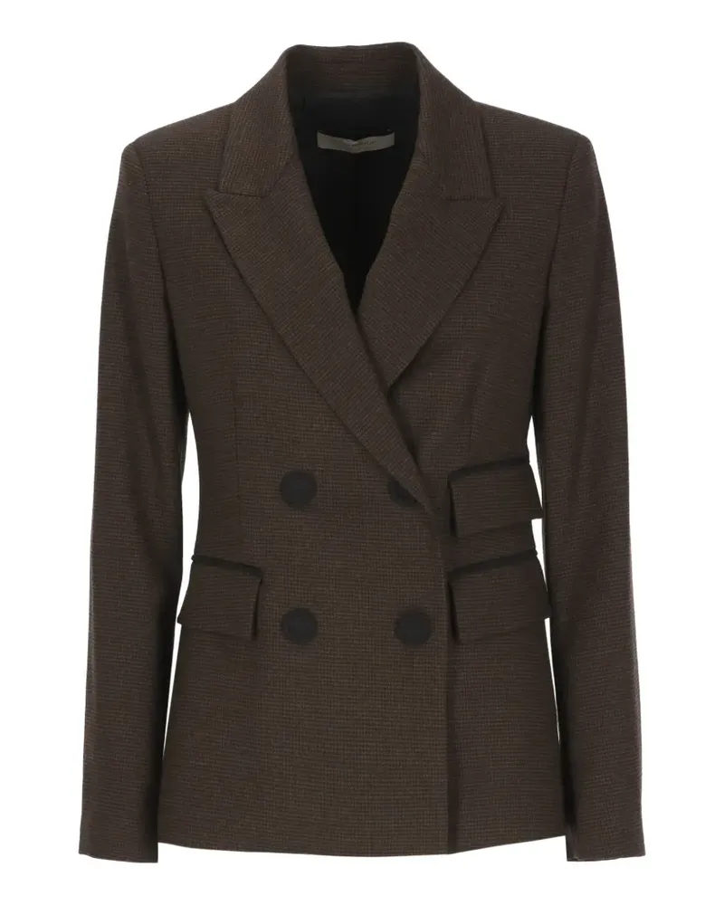 D.EXTERIOR houndstooth double-breasted blazer - Braun Braun