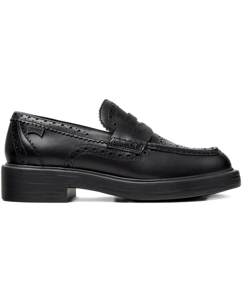 Camper smooth leather brogue loafers - Schwarz Schwarz