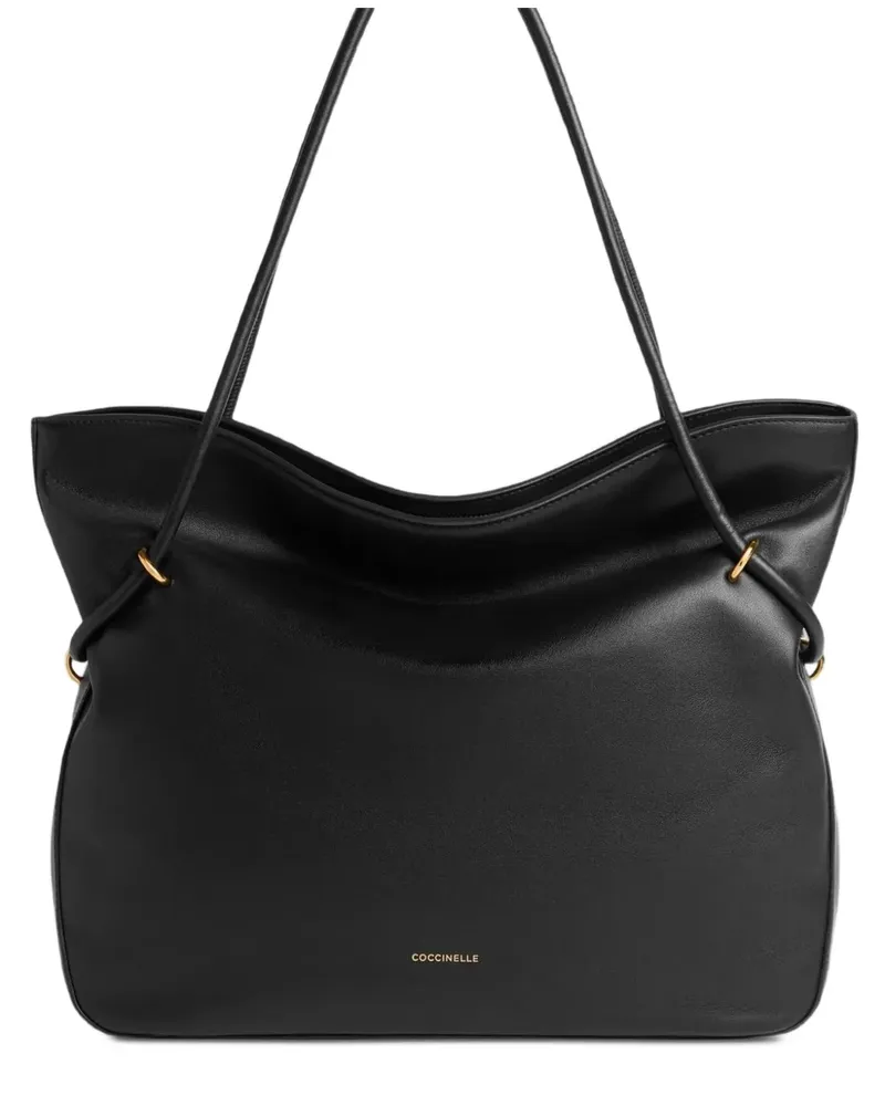 Coccinelle Mittelgroße Lizzie Schultertasche - Schwarz Schwarz