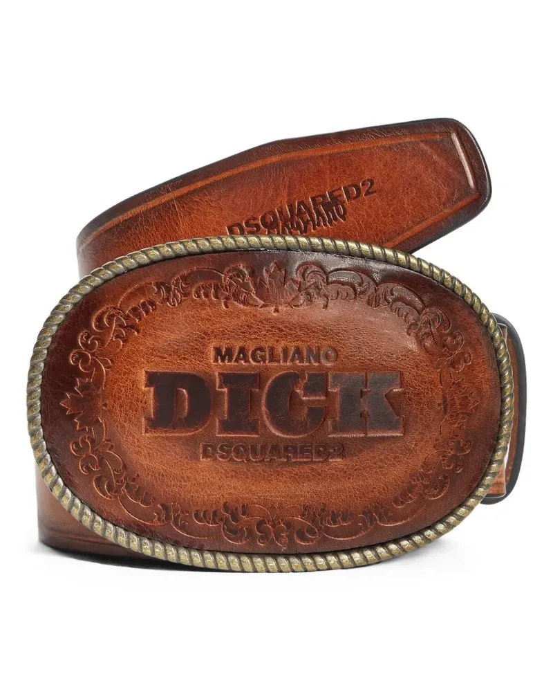 Dsquared2 x Magliano Gürtel mit geprägter Schnalle - M1205 BROWN M1205