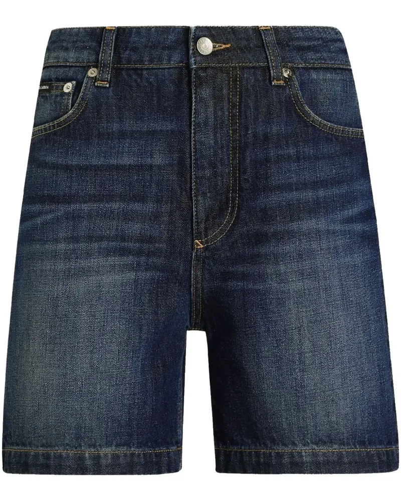 Dolce & Gabbana Shorts mit Logo-Schild - Blau Blau