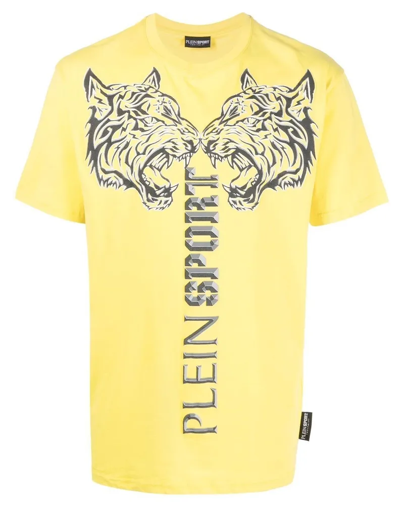 Philipp Plein T-Shirt mit Tiger-Print - Gelb Gelb