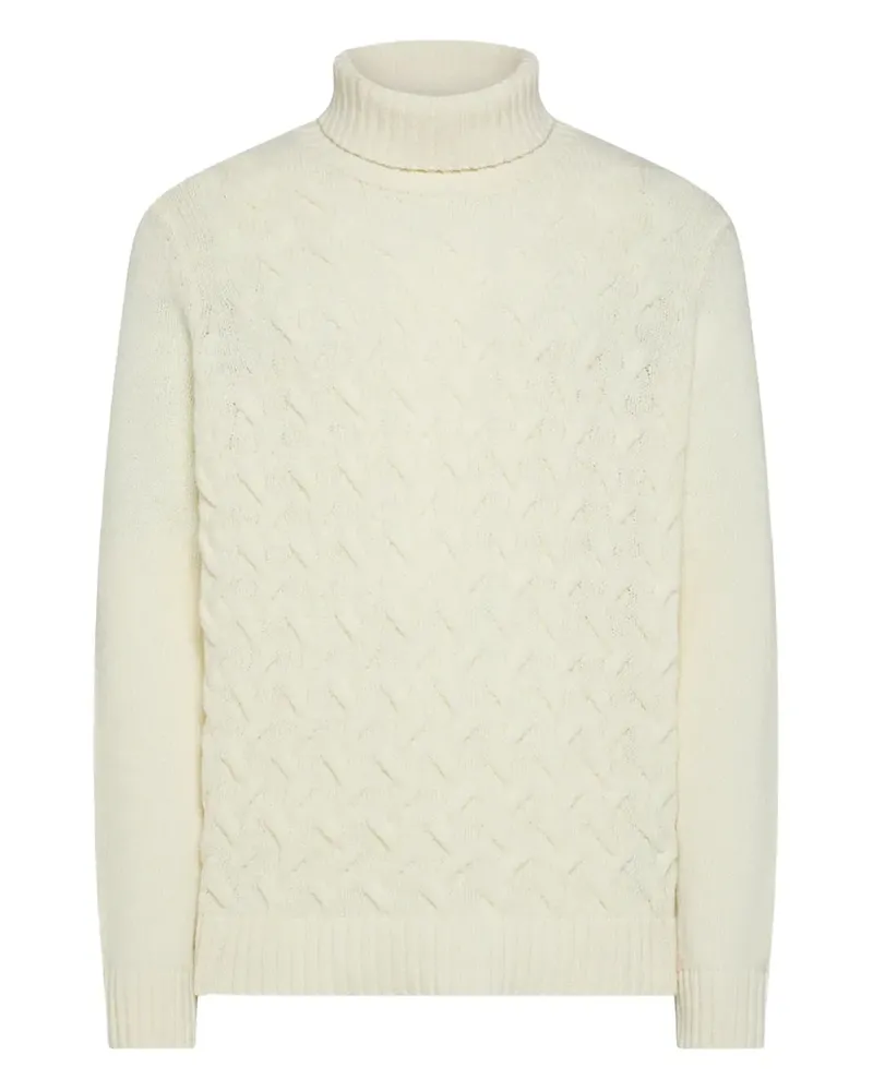 Seventy Rollkragenpullover mit Zopfmuster - Nude Nude