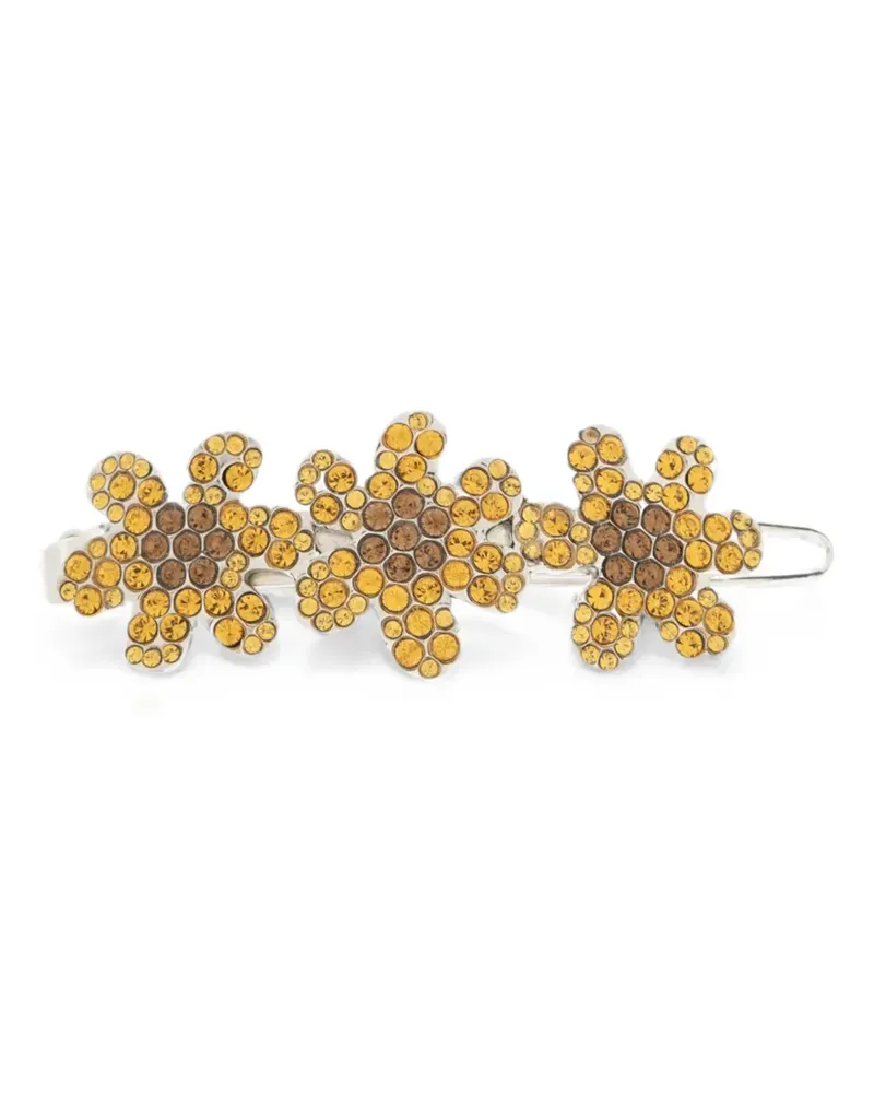 Marni crystal-embellished floral hair clip - Silber Silber