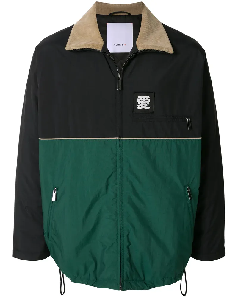 Ports V Jacke mit Kordelzug - Schwarz Schwarz