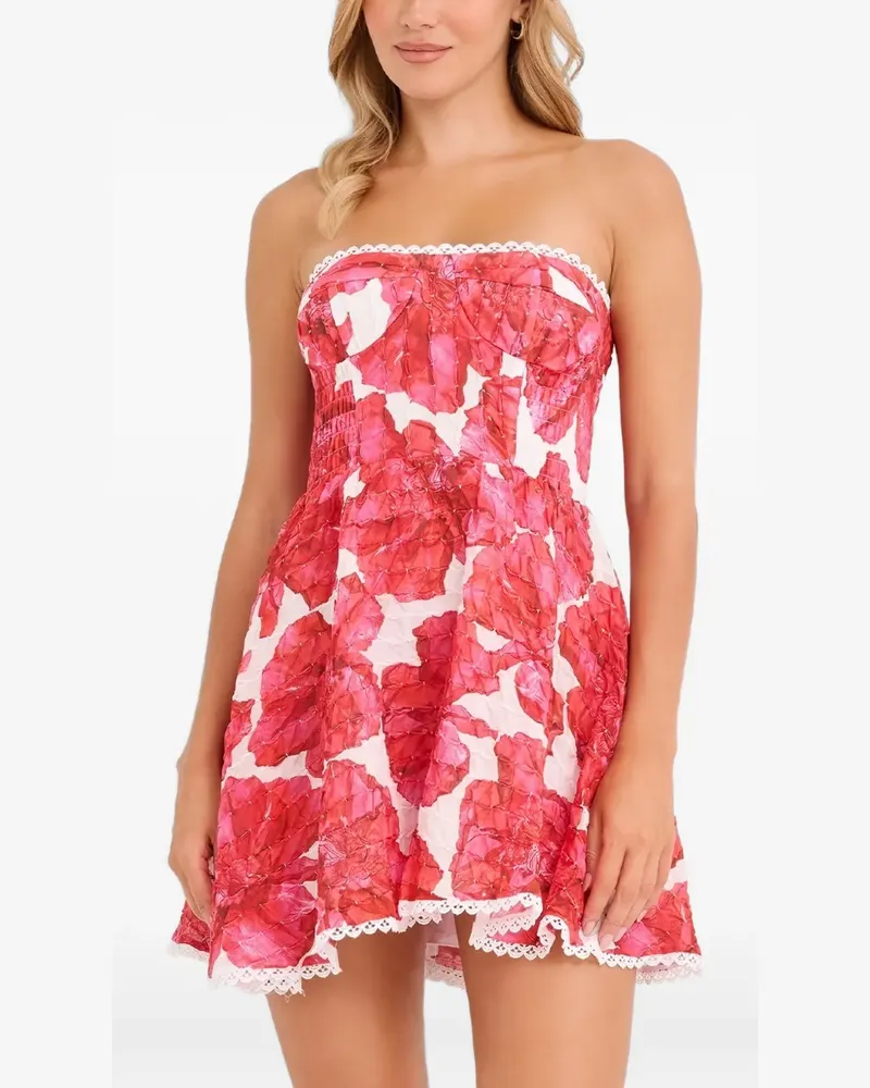 Charo Ruiz Cami floral lace-trim mini dress - Rosa Rosa