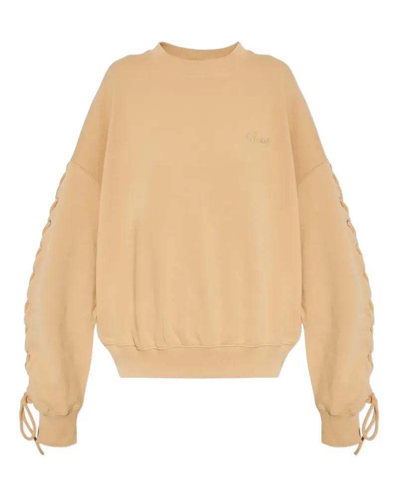 ROTATE Birger Christensen lace-up sweatshirt - Nude Nude