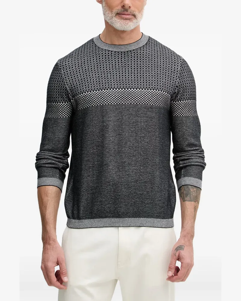 Armani Exchange geometric-pattern sweater - Grau Grau