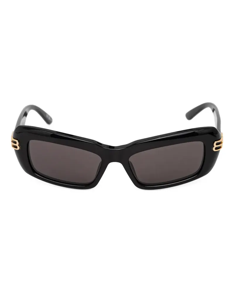 Balenciaga Sonnenbrille mit eckigem Gestell - Schwarz Schwarz