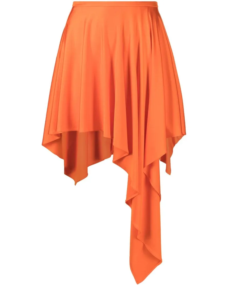 Stella McCartney Asymmetrisch drapierter Rock Orange