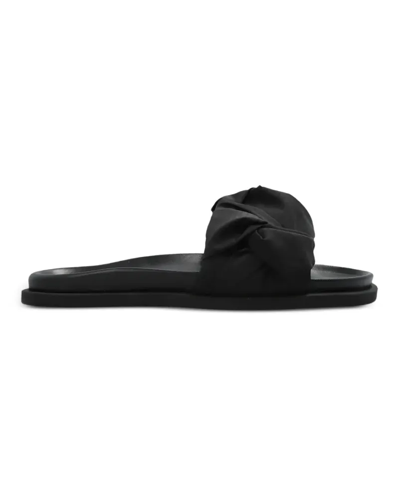INUIKII knotted-upper flat sandals - Schwarz Schwarz