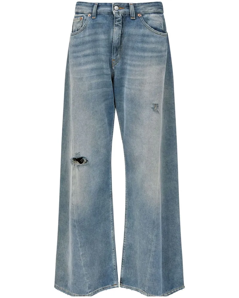 Maison Margiela Weite Jeans im Distressed-Look - Blau Blau