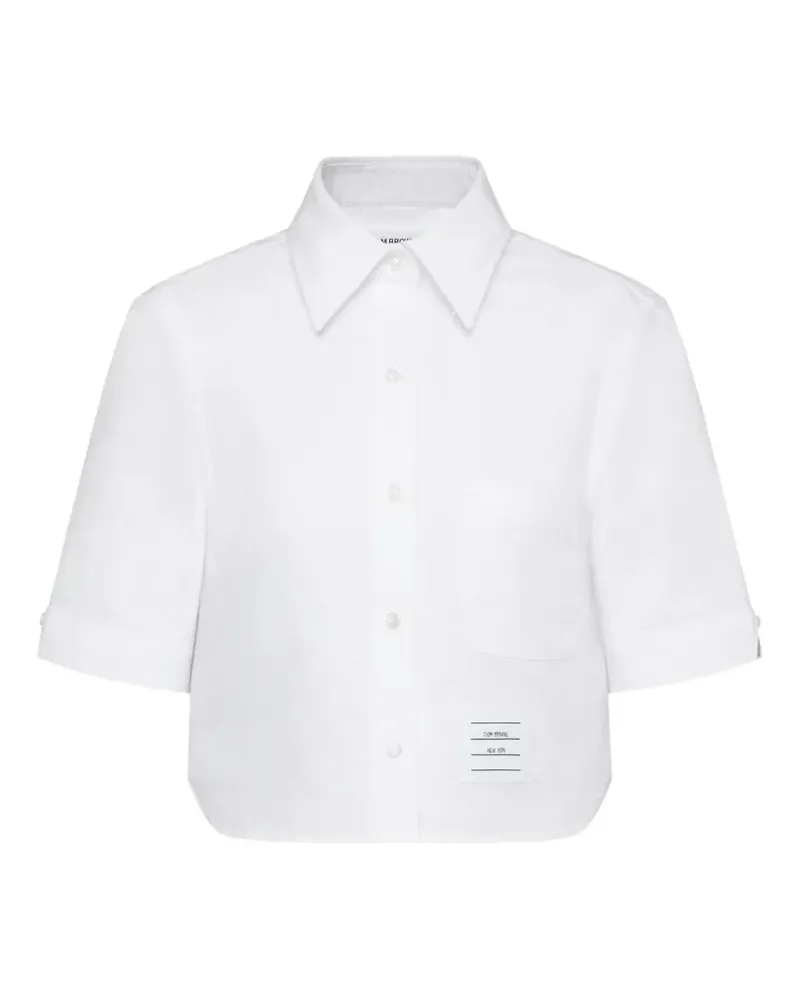 Thom Browne Oxford Cropped-Hemd - Weiß Weiß