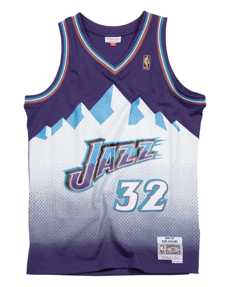 Mitchell & Ness Karl Malone NBA Utah Jazz 1996 Road Swingman Tanktop - Violett Violett
