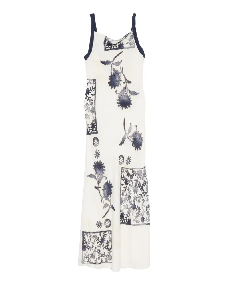 SIR floral-print cowl-neck maxi dress - Nude Nude