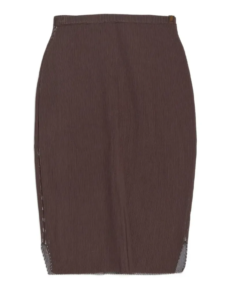 Isa Boulder ribbed midi skirt - Braun Braun