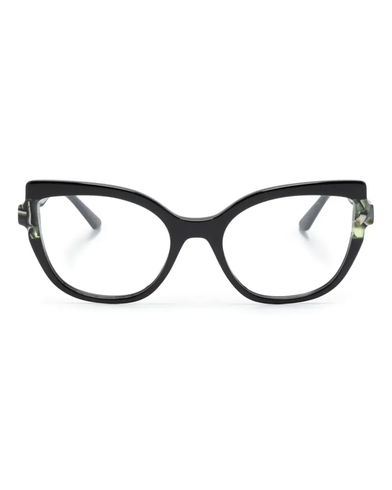 Karl Lagerfeld Cat-Eye-Brille mit Logo - Schwarz Schwarz
