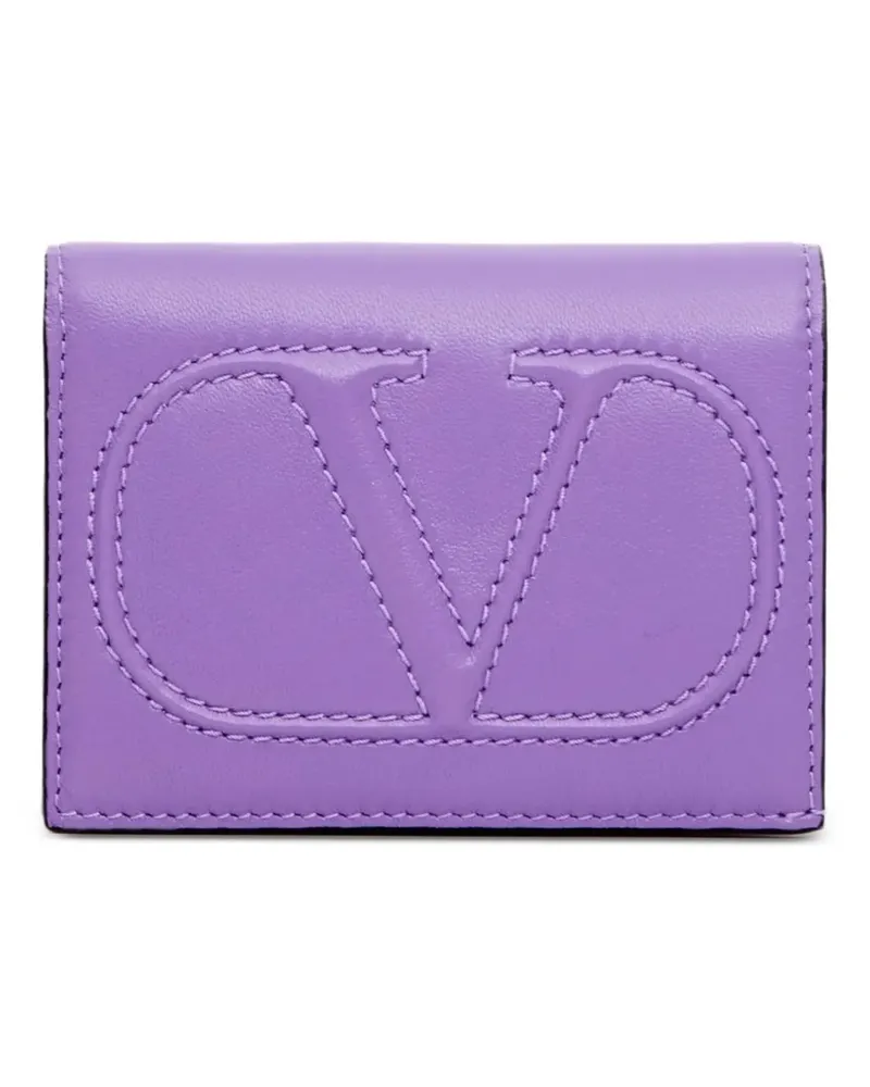 Valentino Garavani VLogo Walk small nappa wallet - Violett Violett