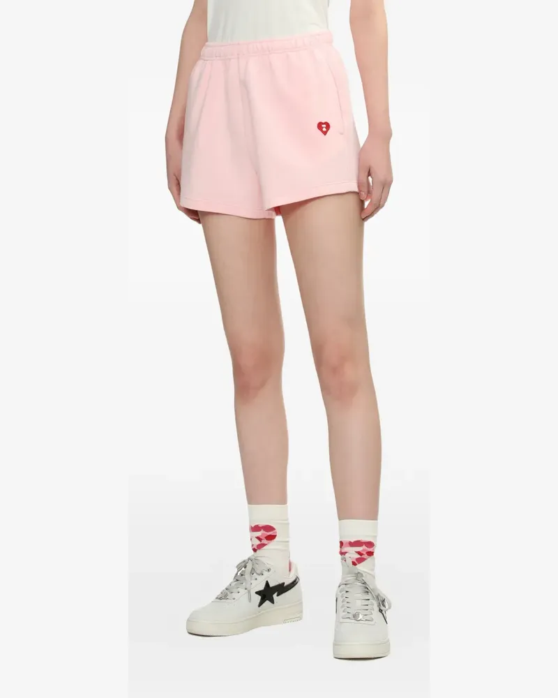 BAPE Apee Shorts mit Herzstickerei - Rosa Rosa