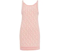 Gebürstetes Minikleid aus Monogramm-Jacquard - Rosa