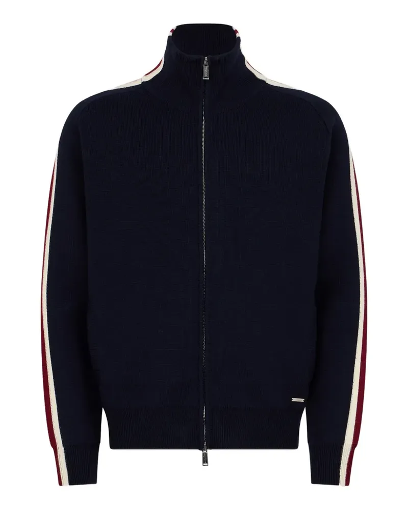 Dsquared2 Cardigan mit Seitenstreifen - Blau Blau