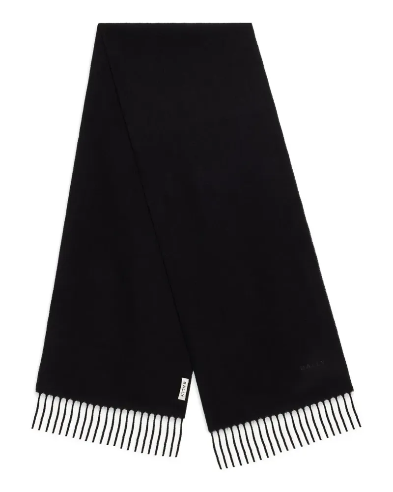 Bally embroidery fringe scarf - Schwarz Schwarz