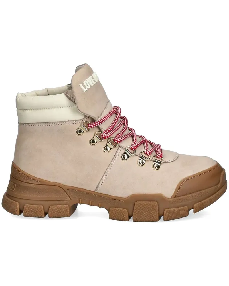 Moschino Trekk Schnürstiefel - Nude Nude