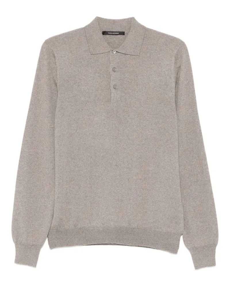 Tagliatore Langärmeliges Poloshirt - Nude Nude