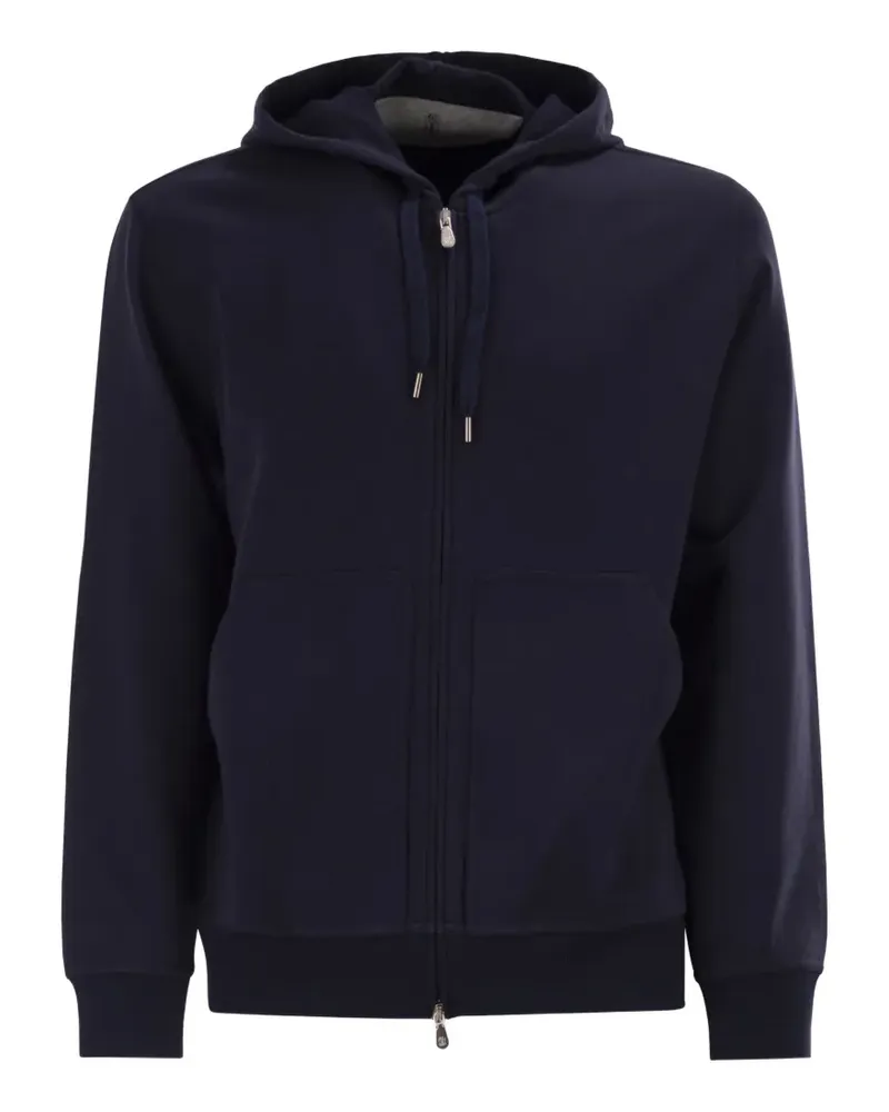 Brunello Cucinelli zip-up hoodie - Blau Blau