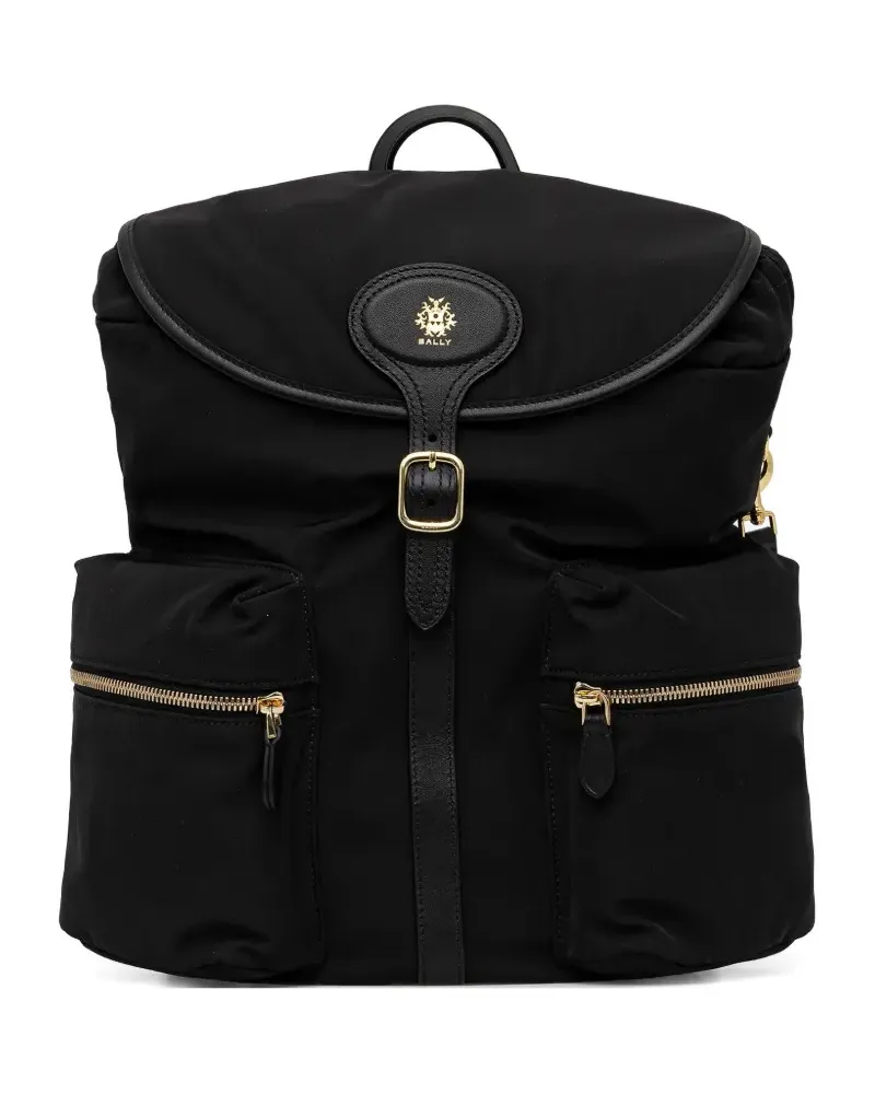 Bally logo-print backpack - Schwarz Schwarz