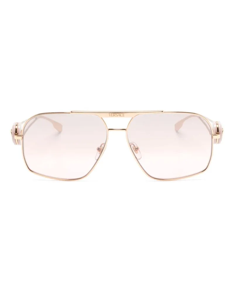 Versace Pilotenbrille mit Medusa - Gold Gold