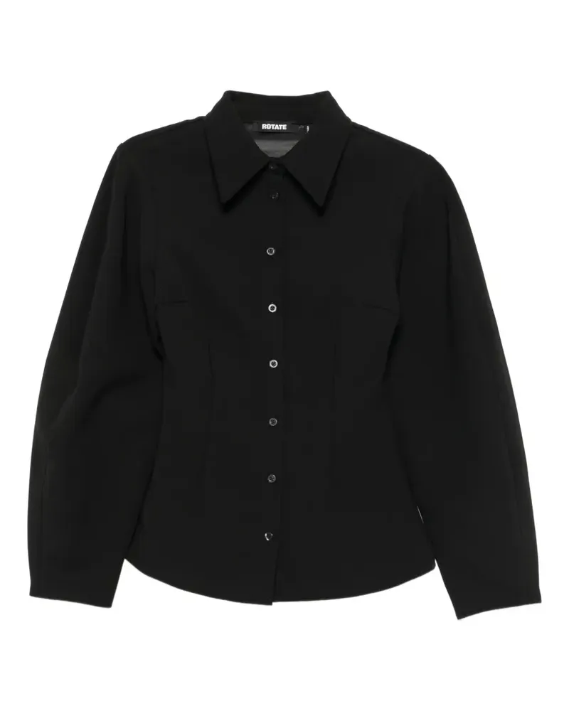 ROTATE Birger Christensen fitted puff-sleeve shirt - Schwarz Schwarz