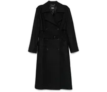 Trenchcoat aus Filz - Schwarz