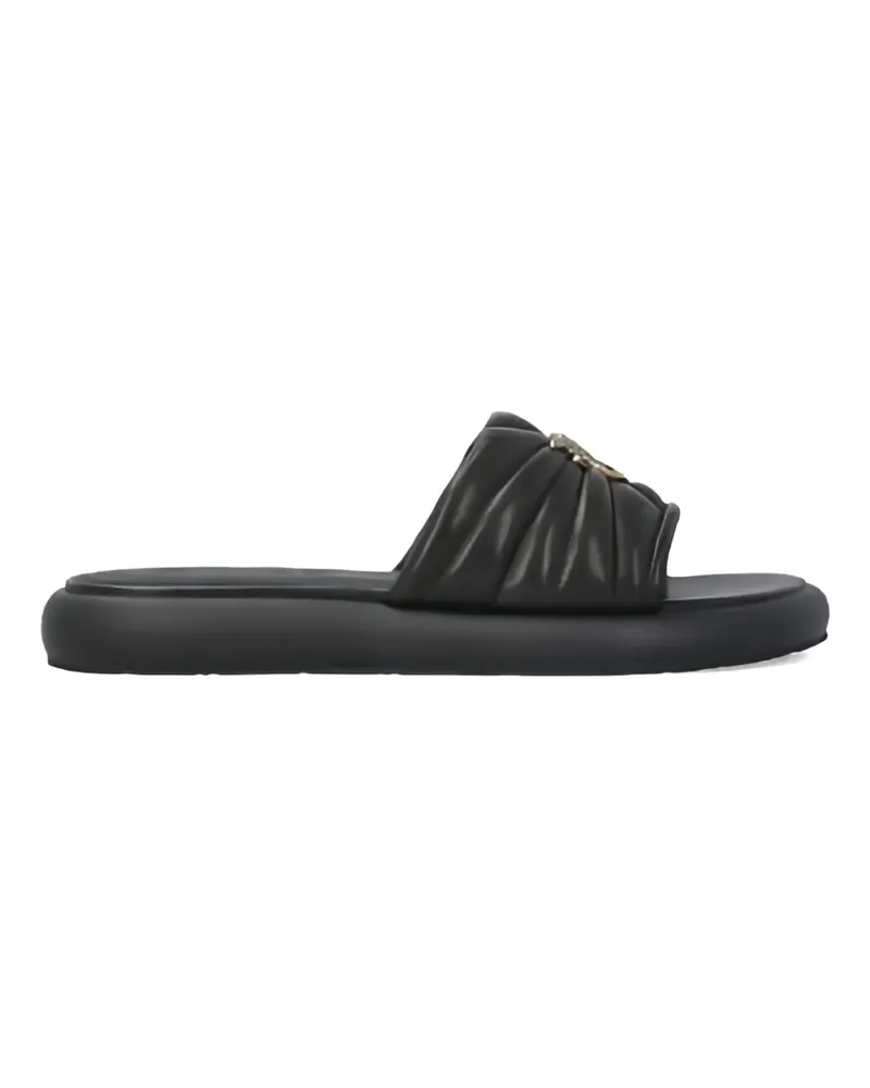 Pinko Fiona leather slip-on sandals - Schwarz Schwarz