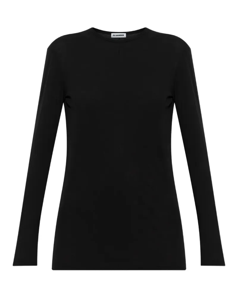 Jil Sander Klassisches Langarmshirt - Schwarz Schwarz