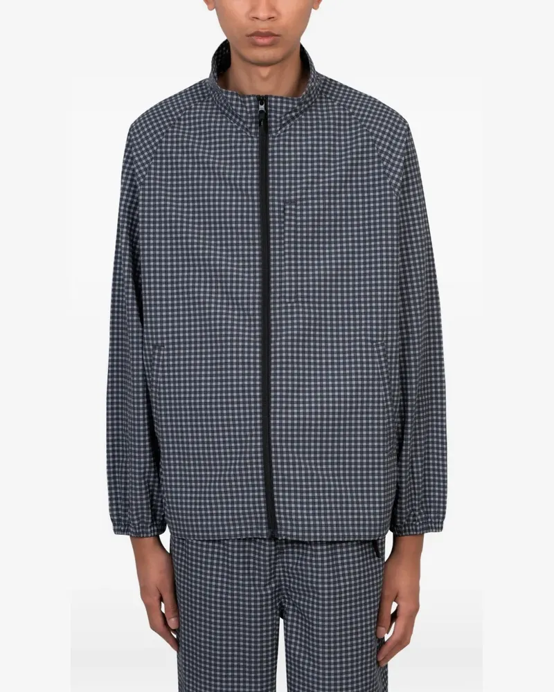 GRAMICCI check-print high-neck jacket - Blau Blau