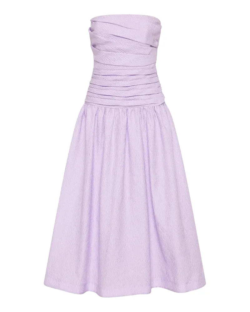 Rachel Gilbert Schulterfreies Kleid mit Raffungen - Violett Violett