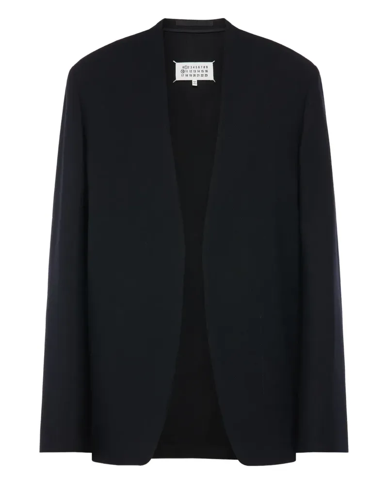 Maison Margiela Offener Blazer mit Ziernähten - Schwarz Schwarz