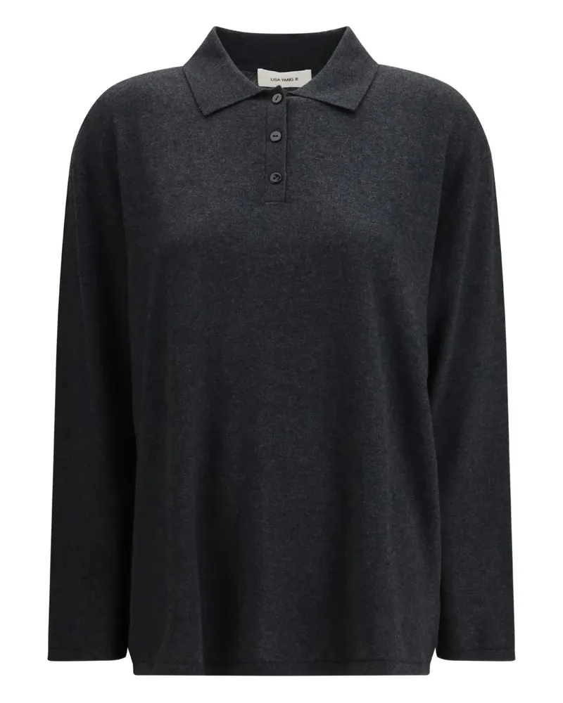 Lisa Yang Caisa buttoned collar polo top - Grau Grau