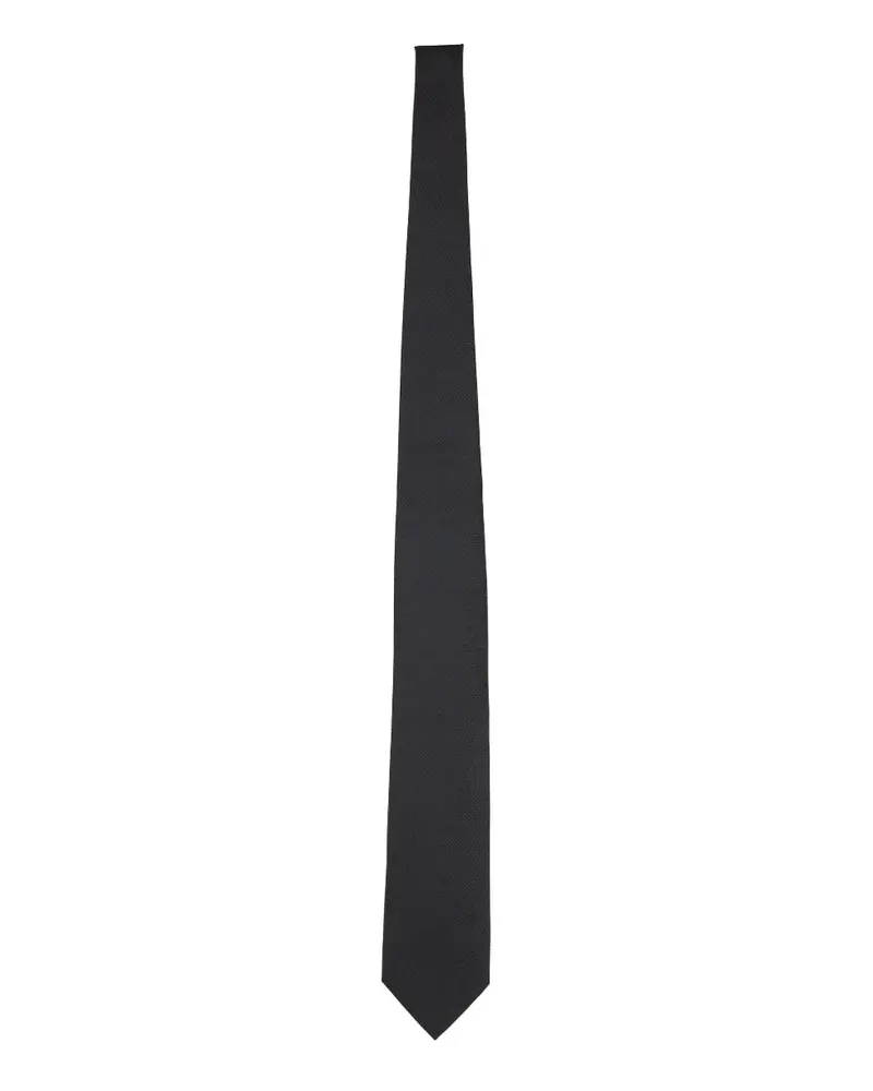 Tom Ford textured tie - Schwarz Schwarz