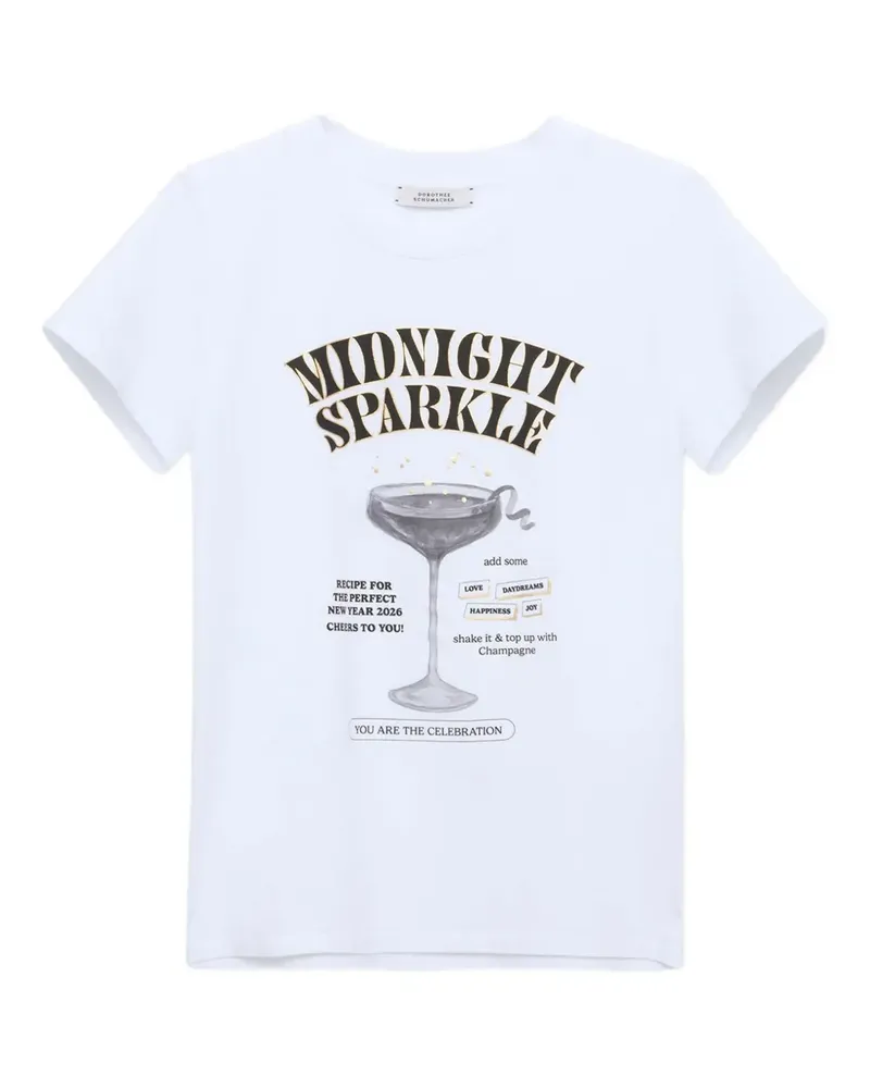 Dorothee Schumacher Midnight Sparkle printed short-sleeve T-shirt - Weiß Weiß