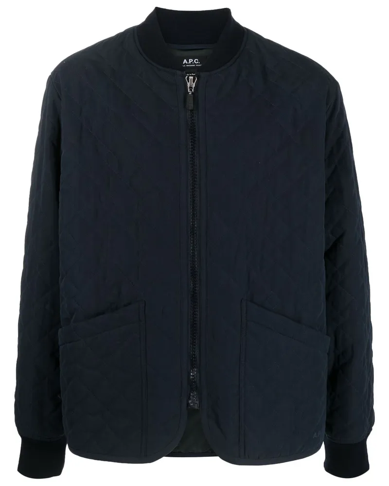 A.P.C. Gesteppte Bomberjacke - Blau Blau