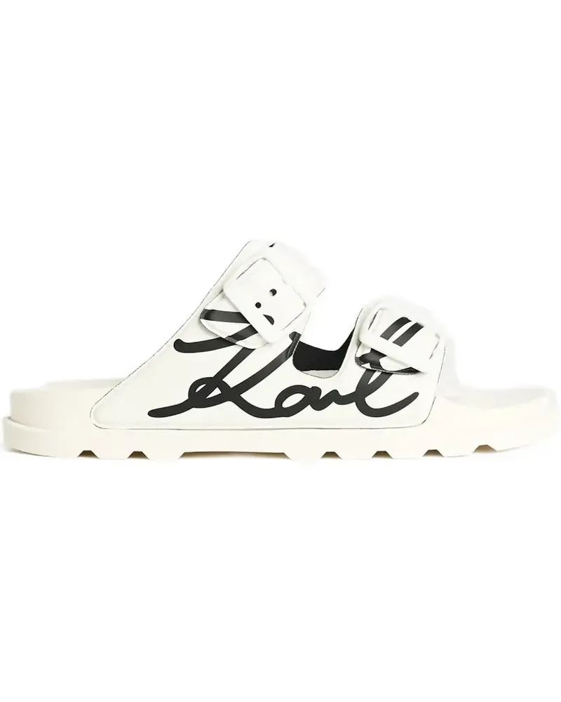 Karl Lagerfeld Kondo Tred Sandalen mit 2 Riemen - Weiß Weiß