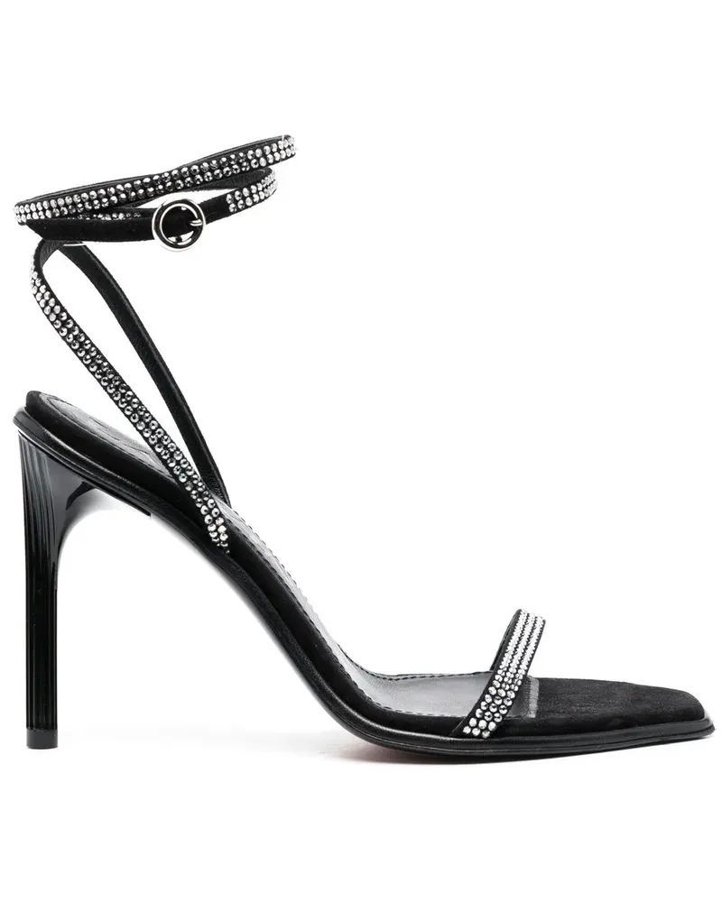 Lanvin Elegant Femme Sandalen mit Kristallen - Schwarz Schwarz