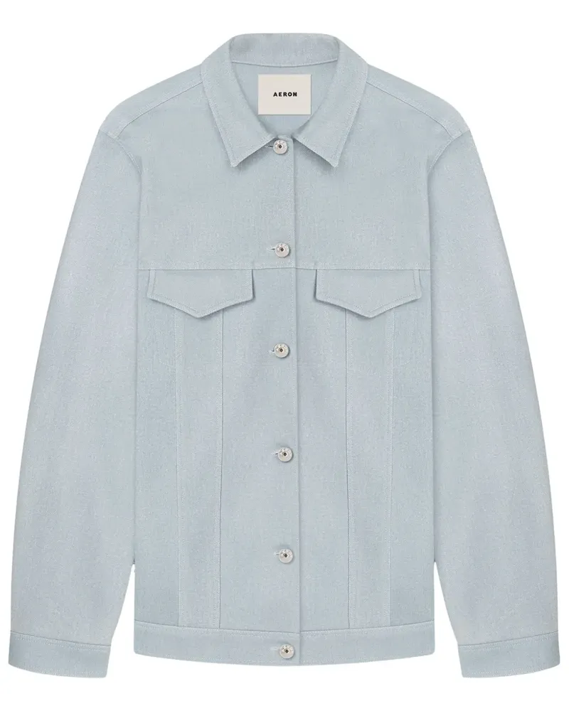 AERON Hemd aus Leder - Blau Blau